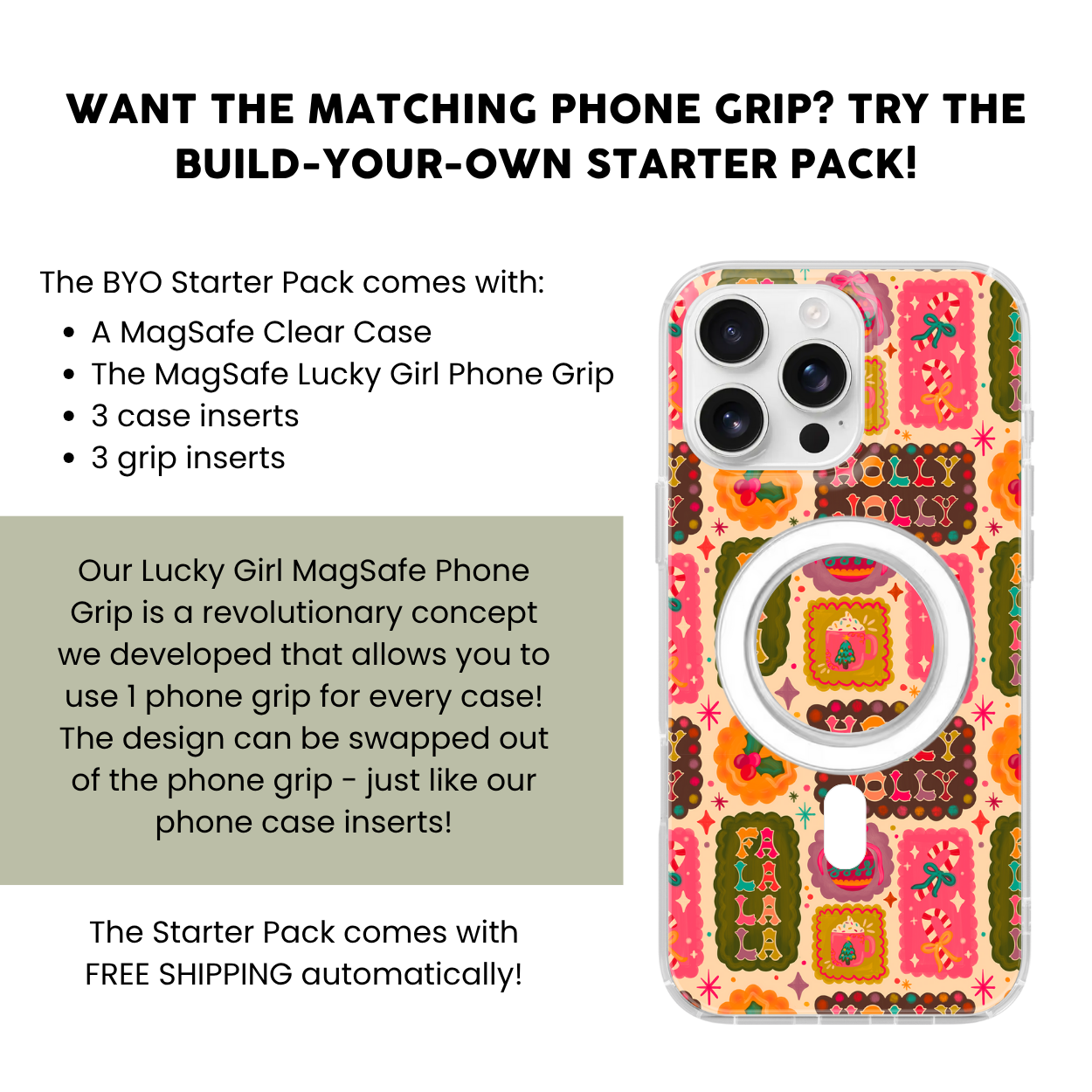 Christmas Cheer Clear Case Insert