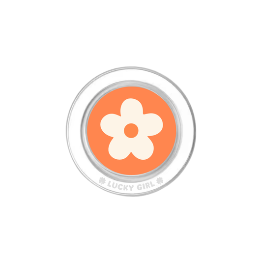 Tangerine Big Blooms Phone Grip Insert
