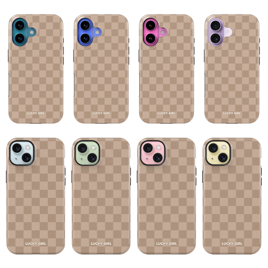Chestnut Checkers Phone Case