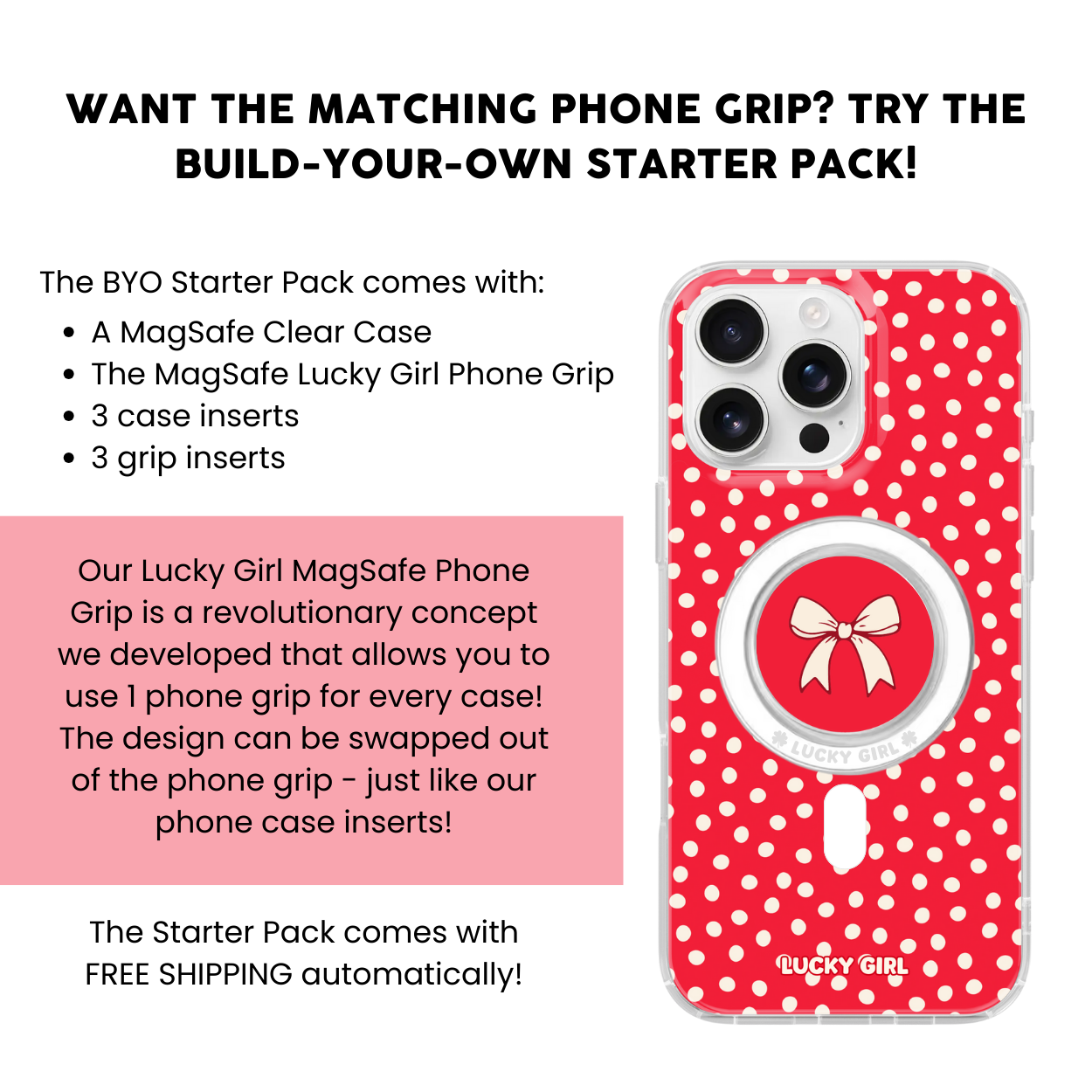 Vermillion Dots Clear Case Insert