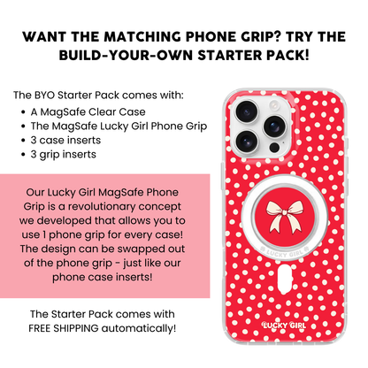 Vermillion Dots Clear Case Insert