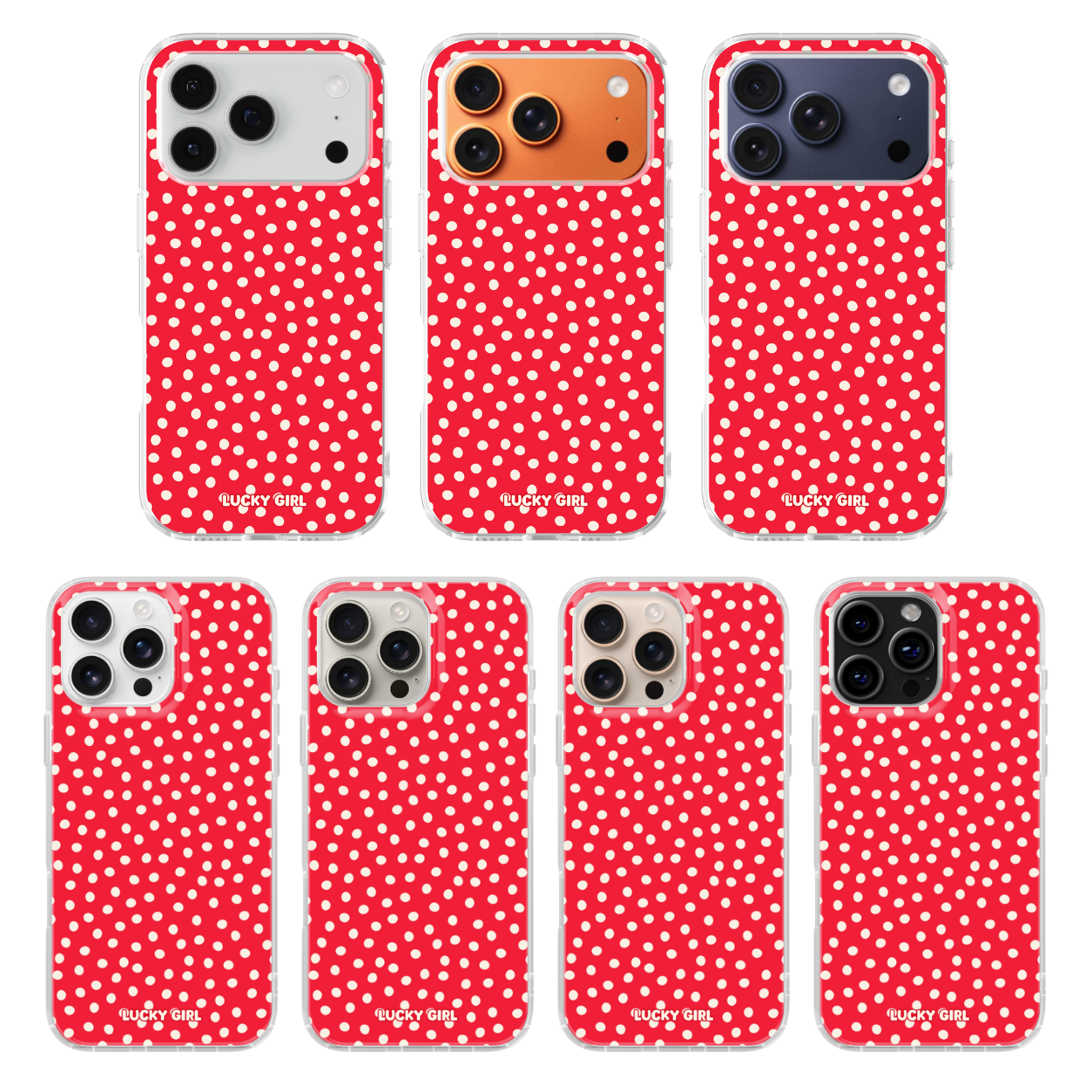 Vermillion Dots Clear Case Insert