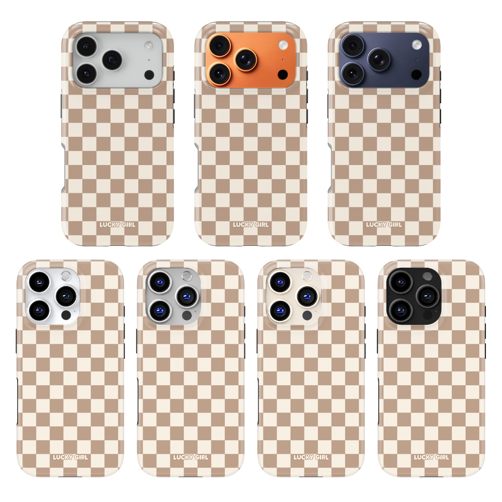 Chestnut Checkers II Phone Case