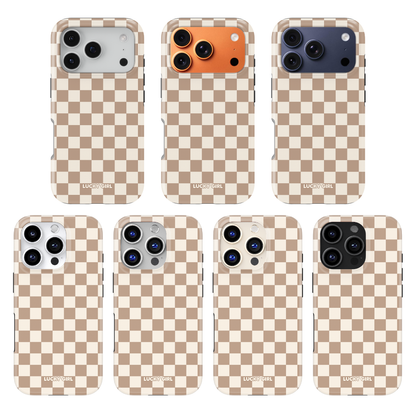 Chestnut Checkers II Phone Case