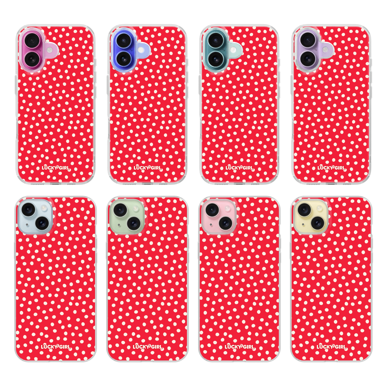 Vermillion Dots Clear Case Insert