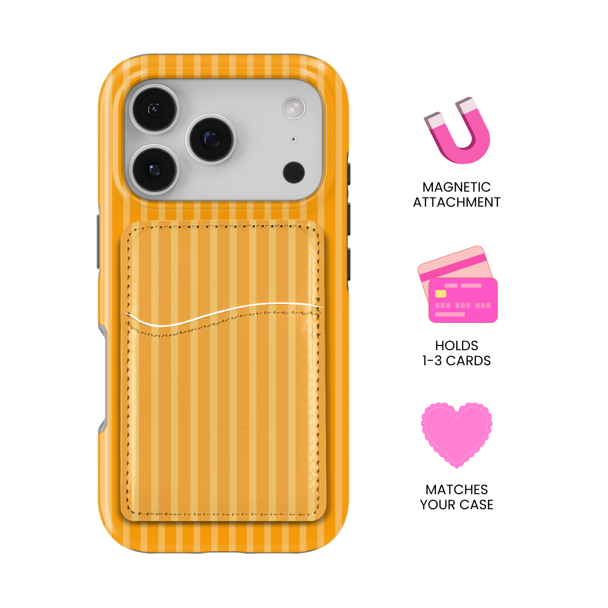 Mango Stripes MagSafe Card Holder