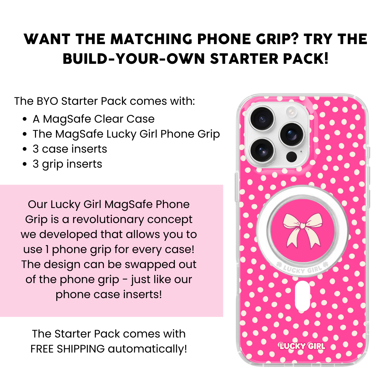 It Girl Dots Clear Case Insert