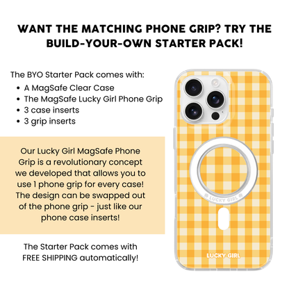 Sunshine Gingham Clear Case Insert