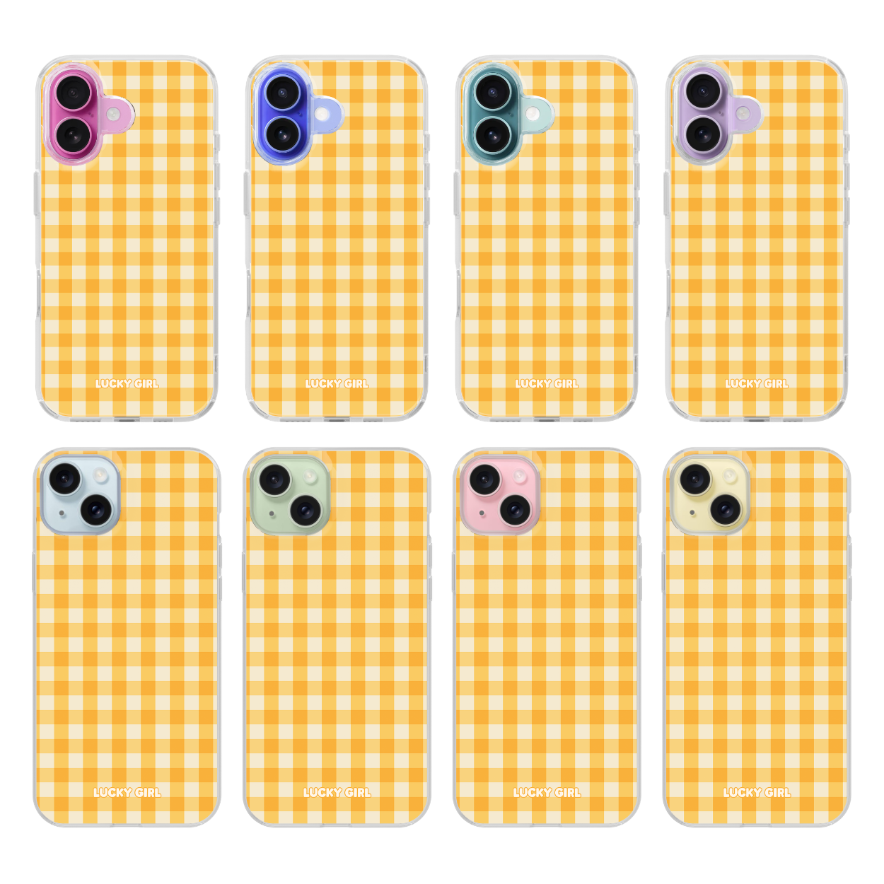 Sunshine Gingham Clear Case Insert