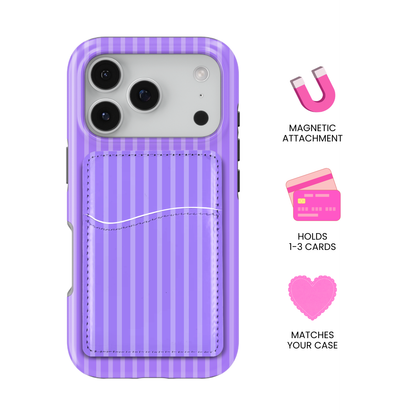 Ube Stripes MagSafe Card Holder