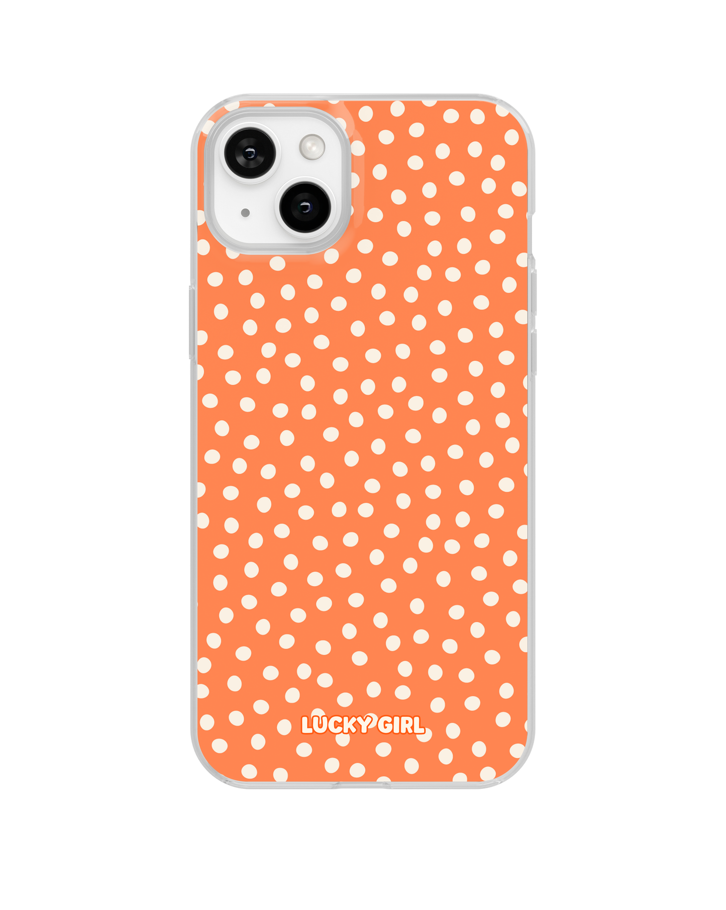 Tangerine Dots Clear Case Insert