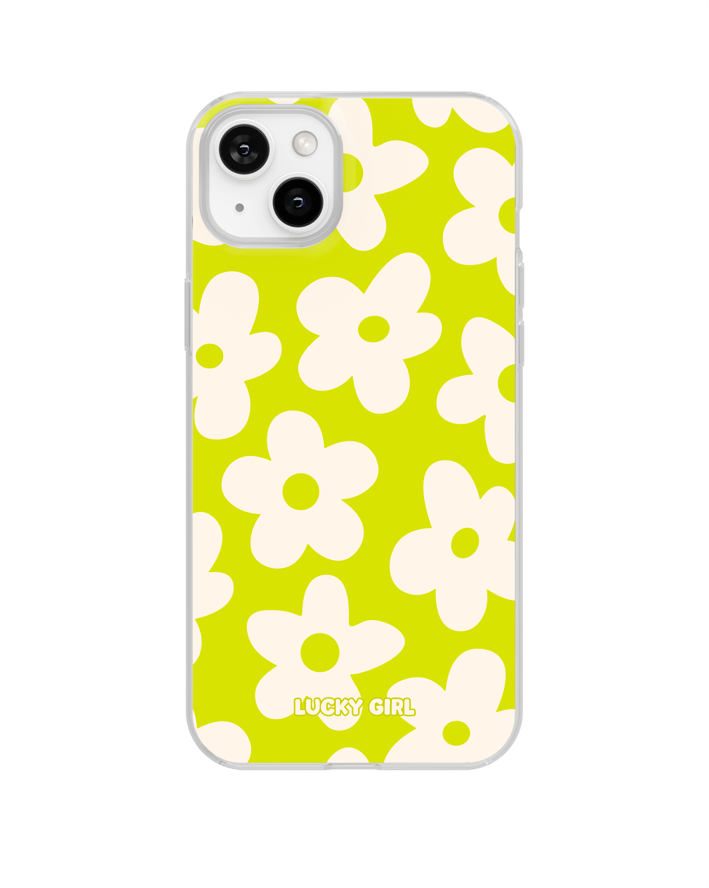 Electric Lime Big Blooms Clear Case Insert