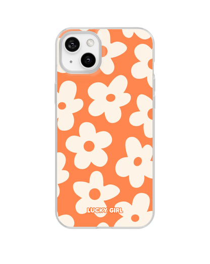 Tangerine Big Blooms Clear Case Insert