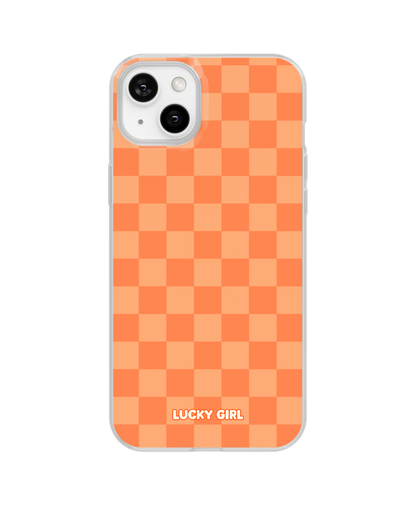 Tangerine Checkers Clear Case Insert