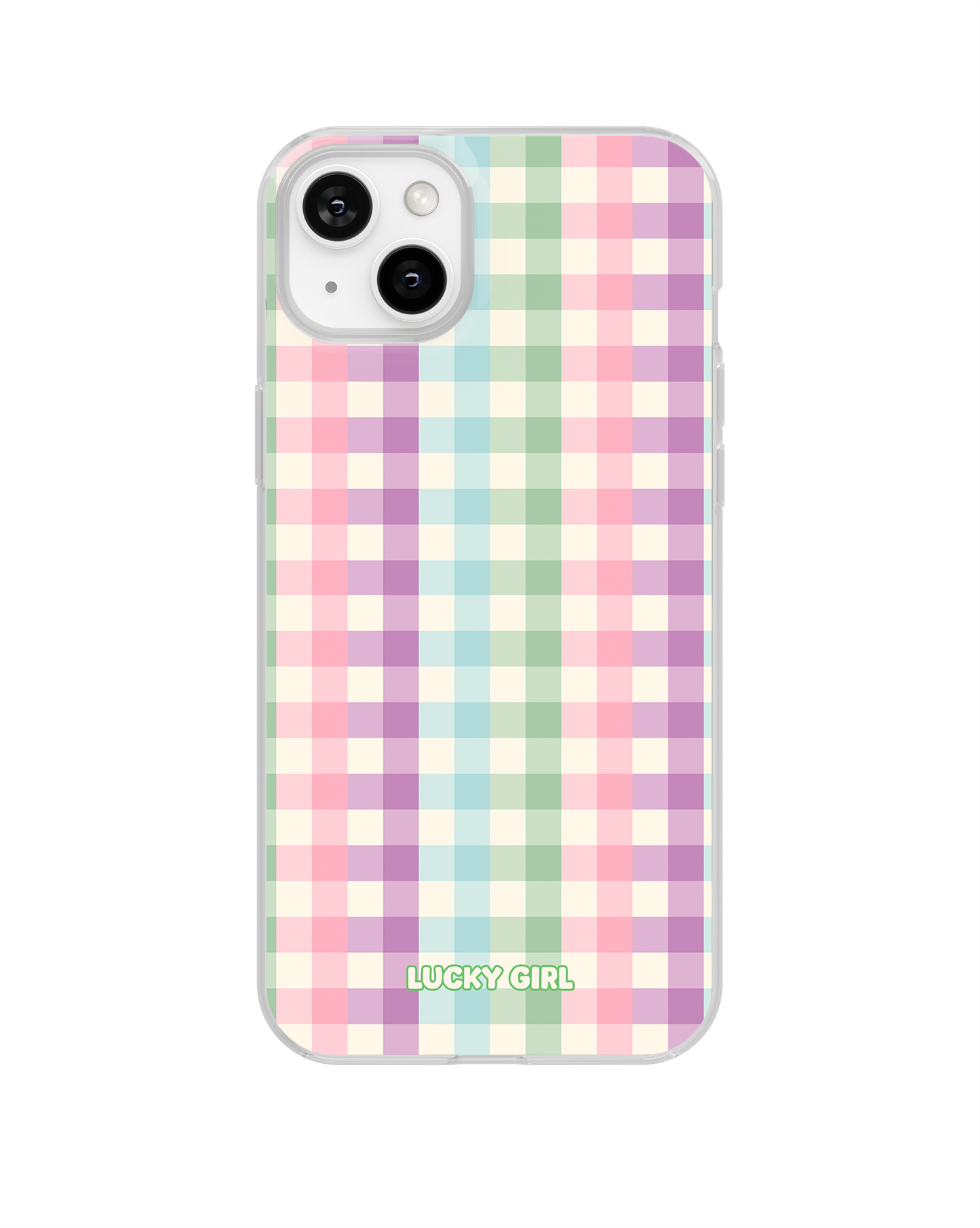 Pastel Gingham Clear Case Insert