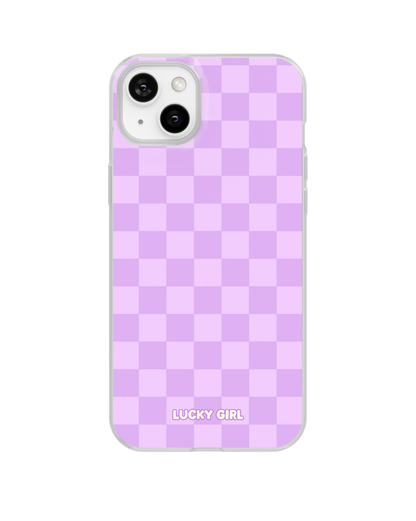 Lilac Checkers Clear Case Insert
