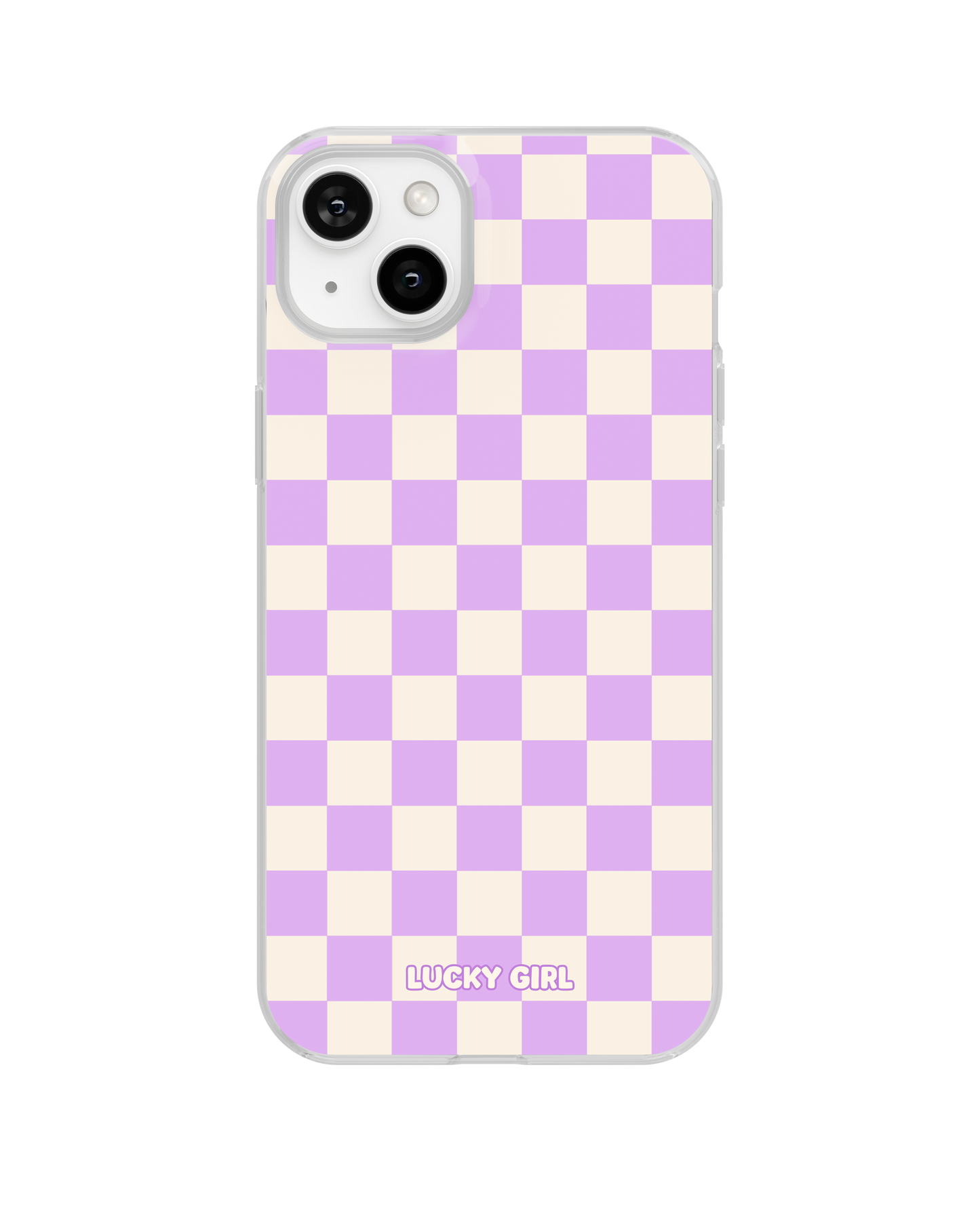 Lilac Checkers II Clear Case Insert
