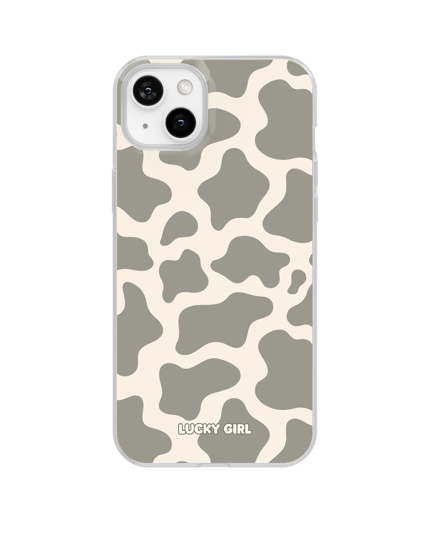 River Rock Cow Print Clear Case Insert