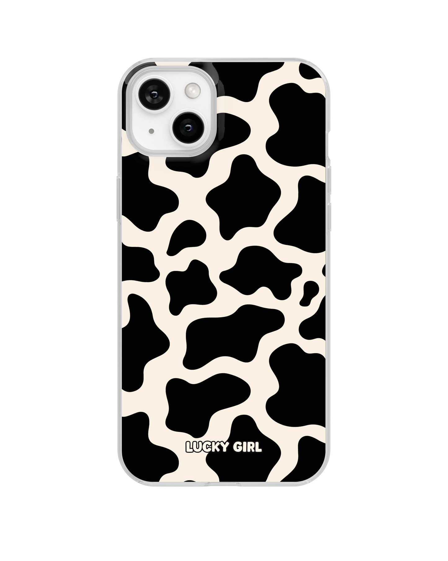 Onyx Cow Print Clear Case Insert