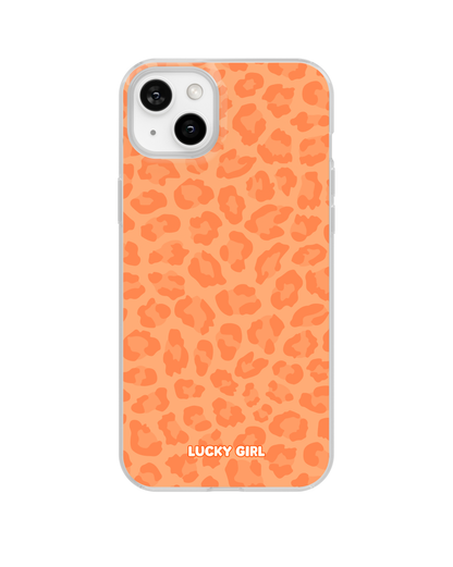 Tangerine Leopard Clear Case Insert
