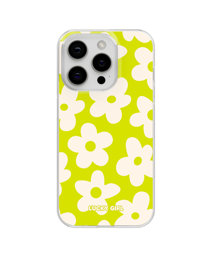 Electric Lime Big Blooms Clear Case Insert