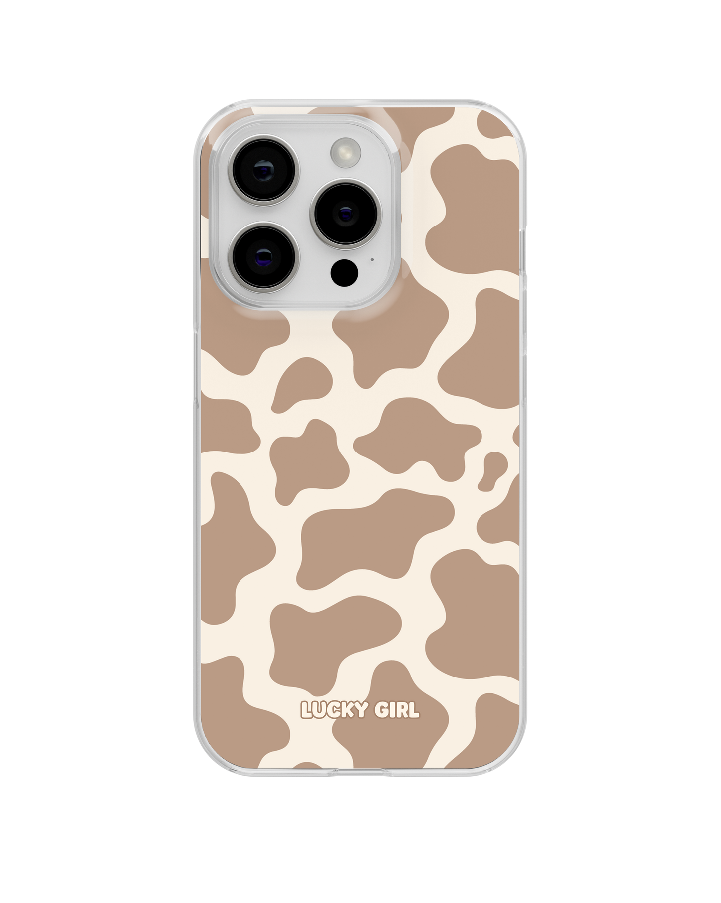 Chestnut Cow Print Clear Case Insert