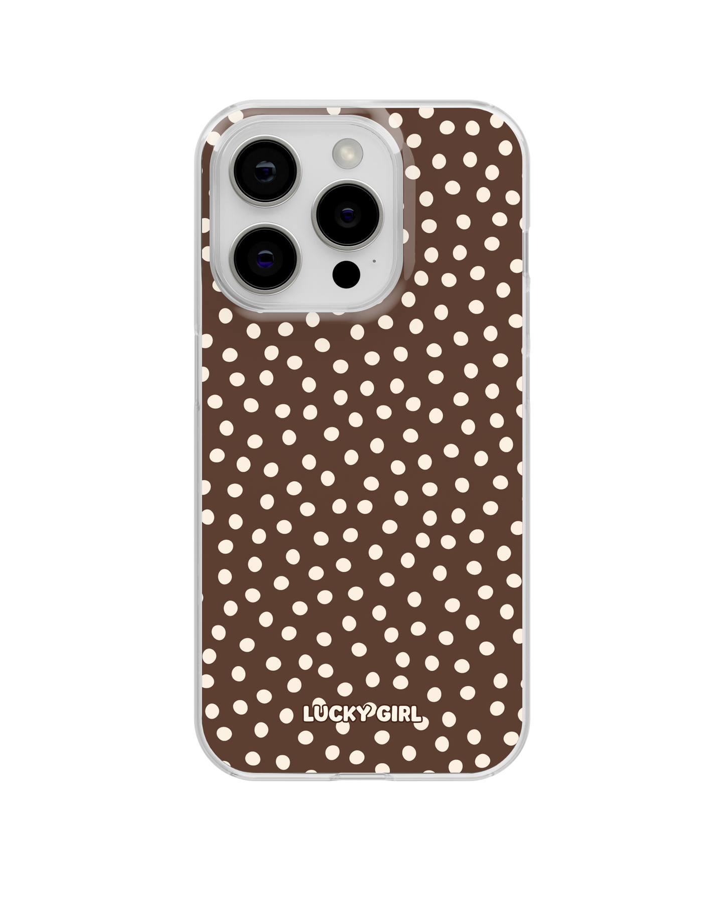 Espresso Dots Clear Case Insert