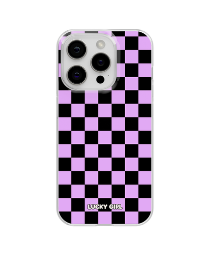 Lavender Checkers Clear Case Insert