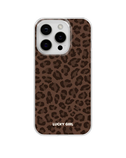 Espresso Leopard Clear Case Insert