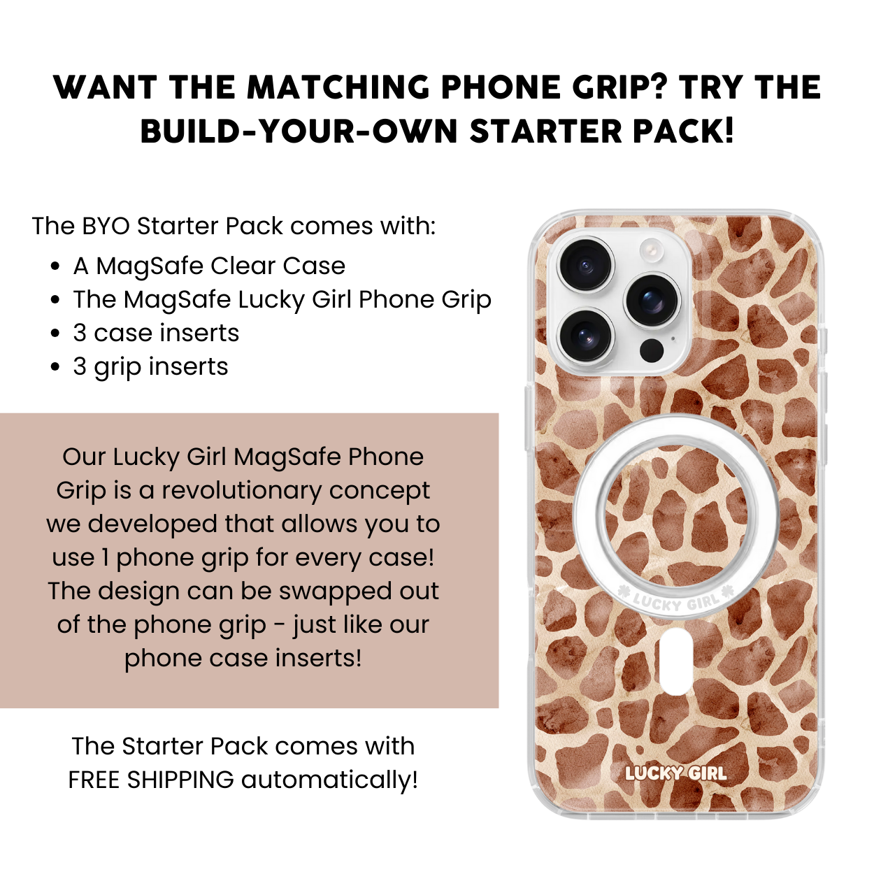 Giraffe Clear Case Insert