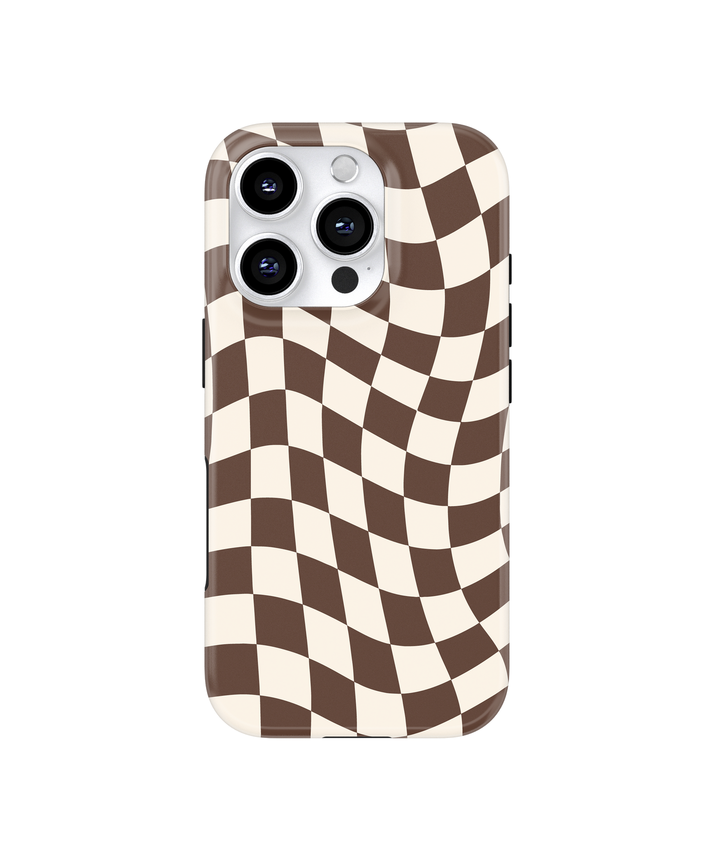 Espresso Wavy Checkers II MagSafe Phone Case