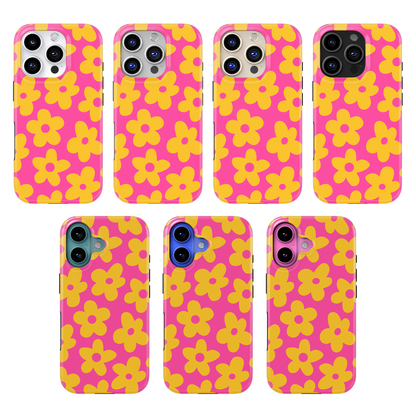 Pink Lemonade Big Blooms MagSafe Phone Case