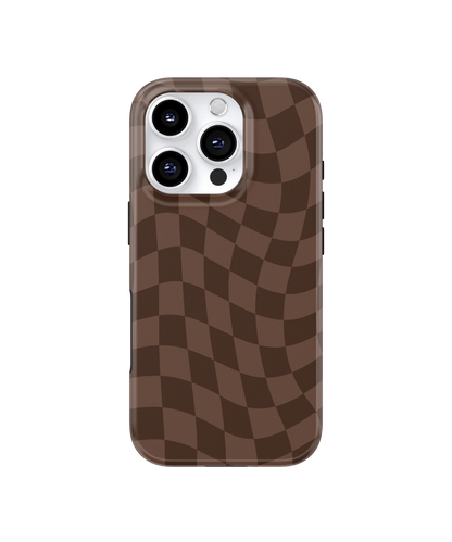 Espresso Wavy Checkers MagSafe Phone Case