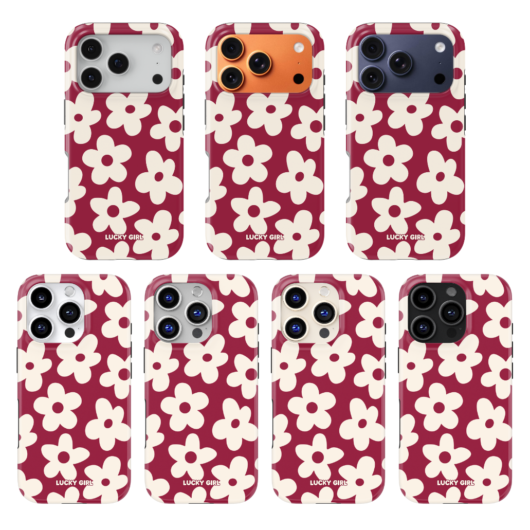 Black Cherry Big Blooms Phone Case
