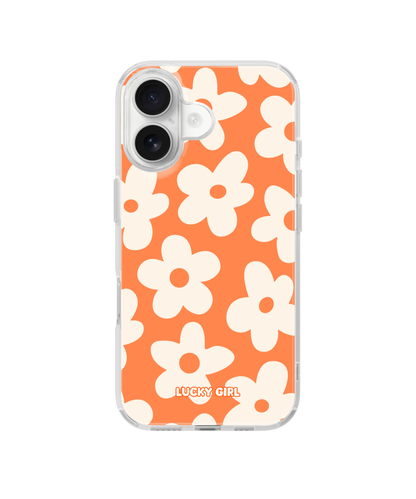 Tangerine Big Blooms Clear Case Insert