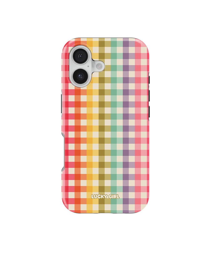 Rainbow Gingham Phone Case
