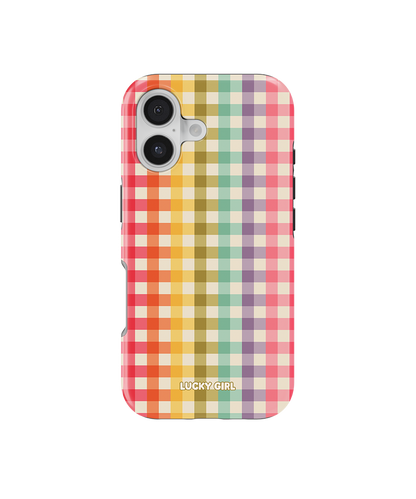 Rainbow Gingham Phone Case