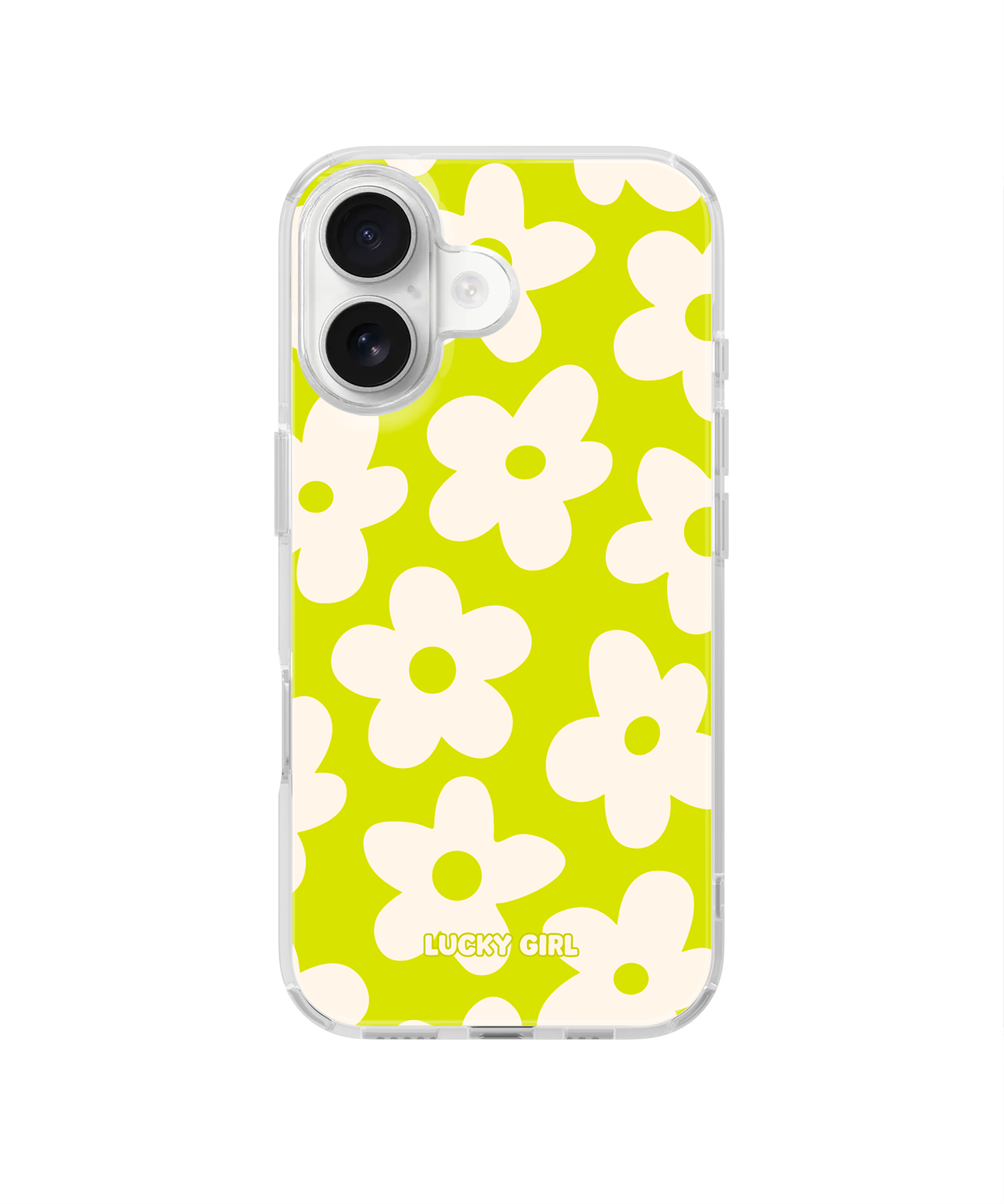 Electric Lime Big Blooms Clear Case Insert