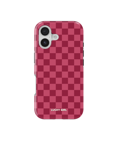 Black Cherry Checkers Phone Case