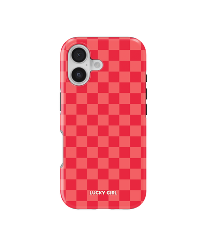 Vermillion Checkers Phone Case