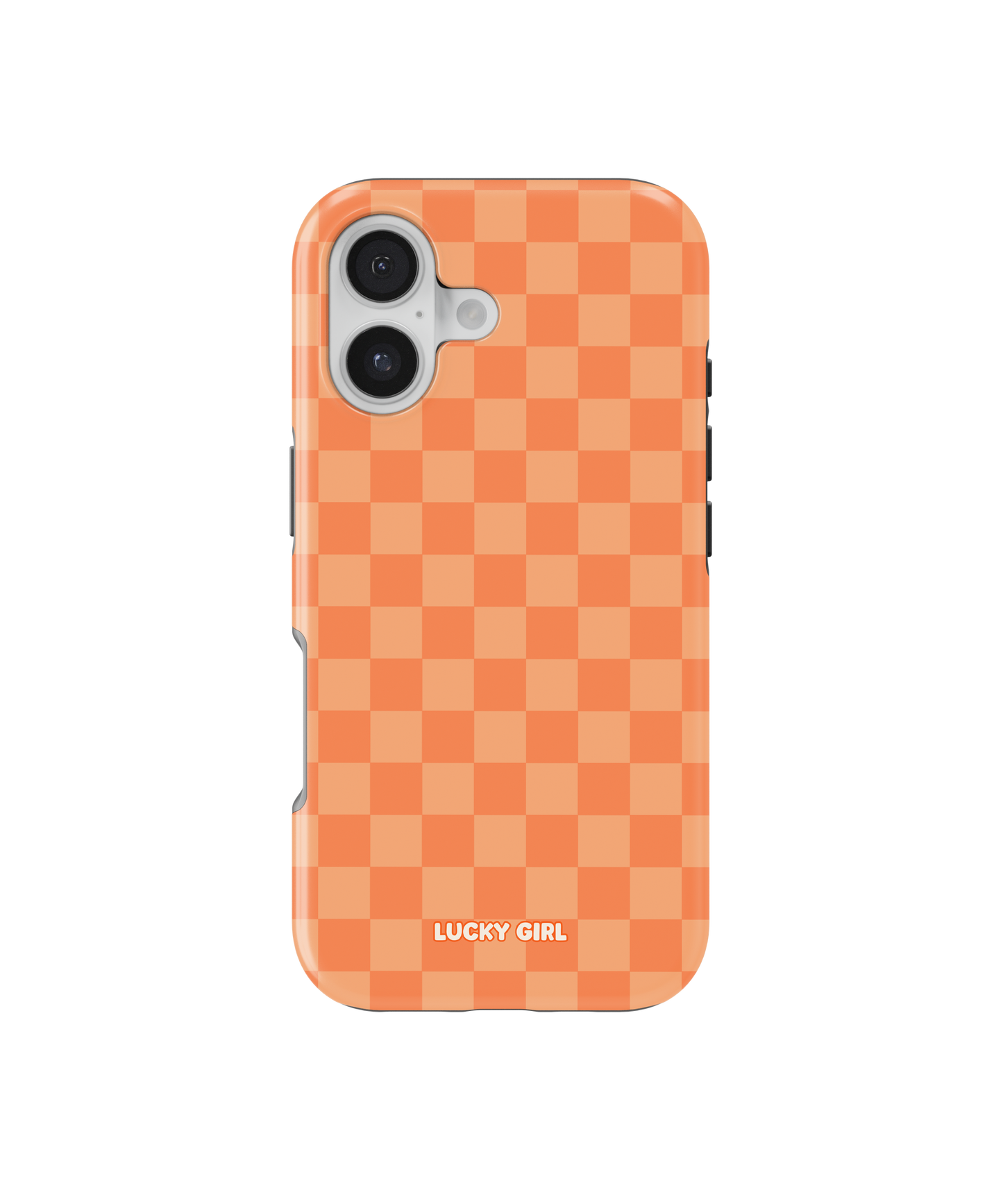 Tangerine Checkers Phone Case