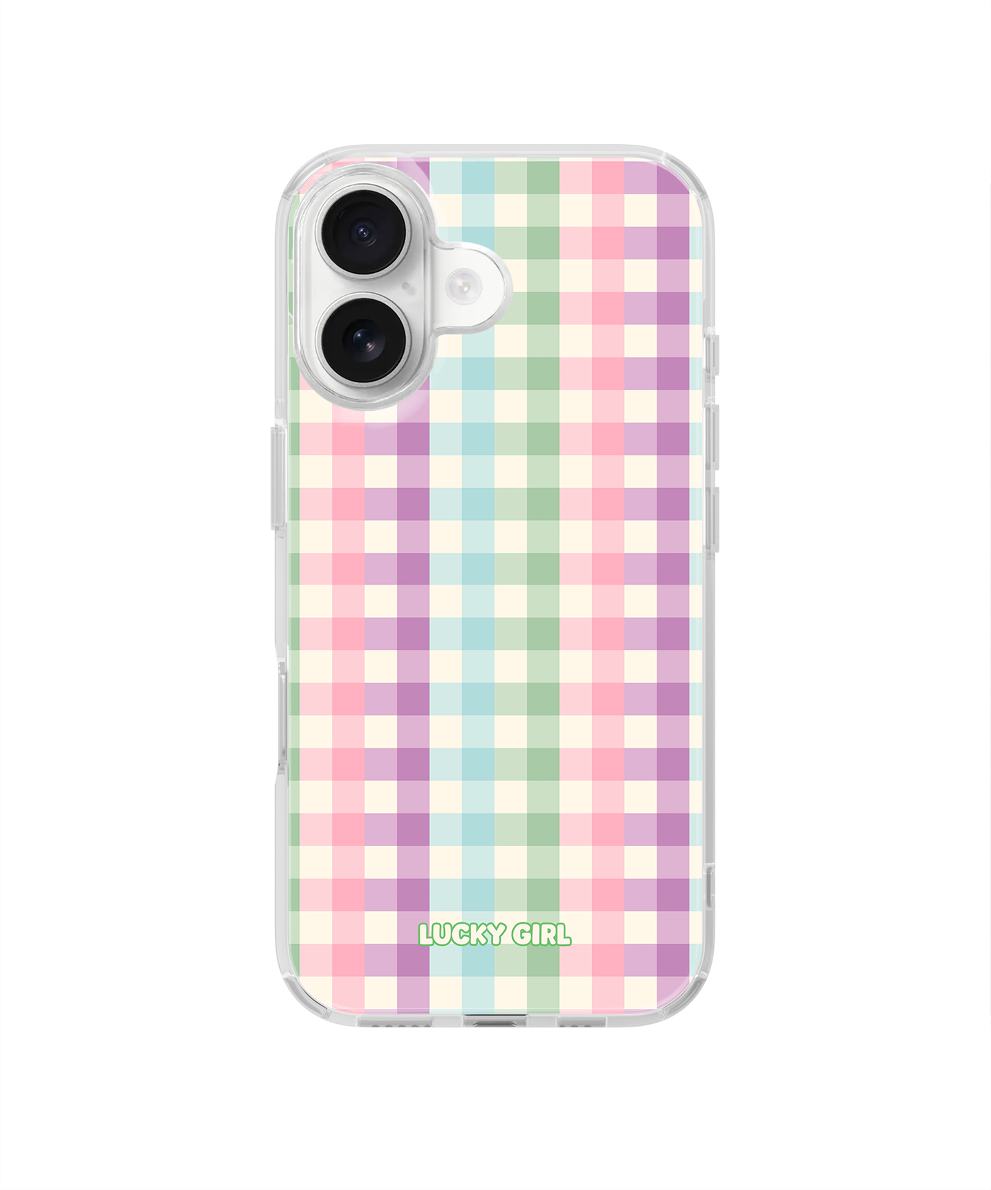 Pastel Gingham Clear Case Insert