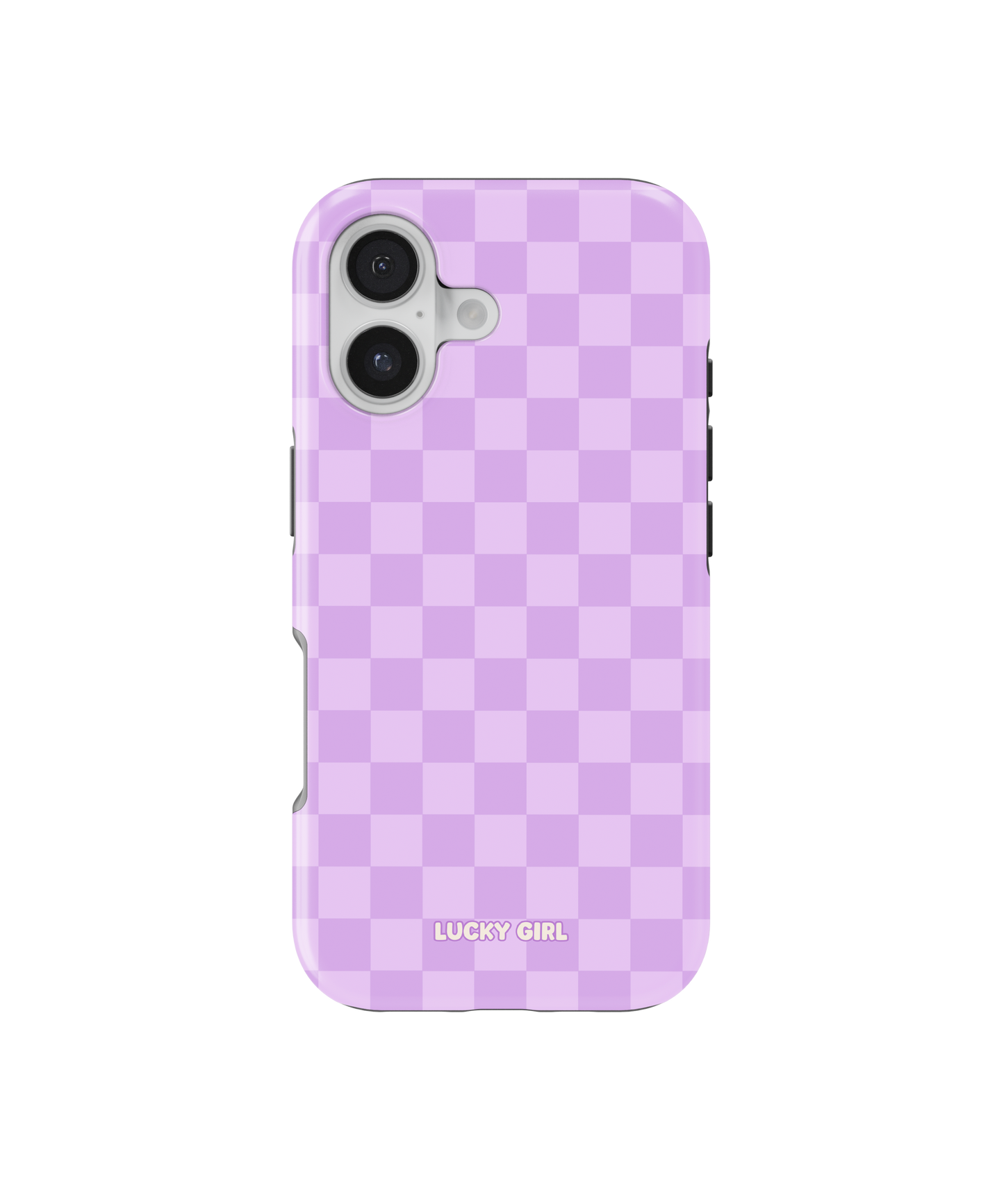Lilac Checkers Phone Case