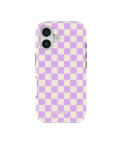 Lilac Checkers II Phone Case