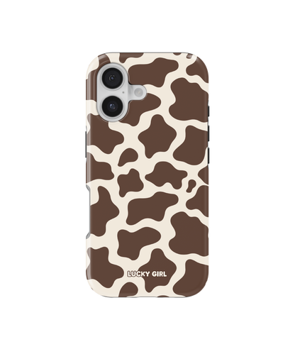 Espresso Cow Print Phone Case