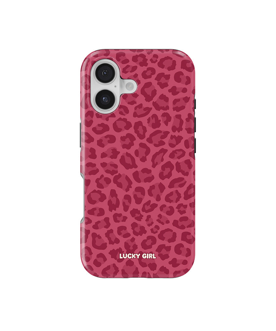 Black Cherry Leopard Phone Case