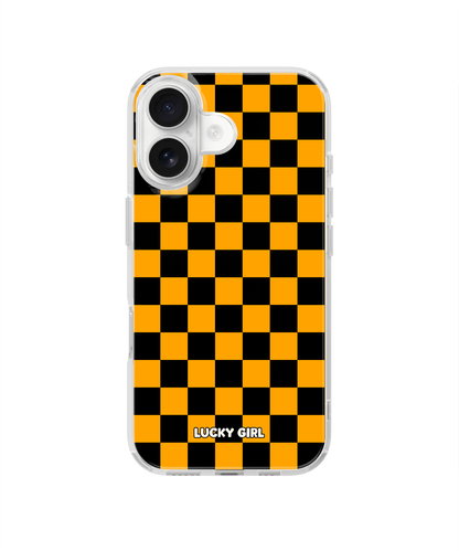 Creamsicle Checkers Clear Case Insert