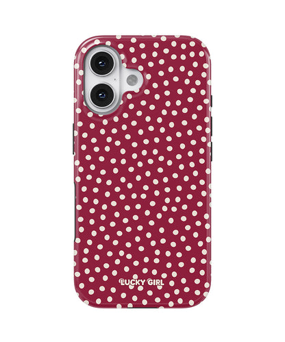 Black Cherry Dots Phone Case