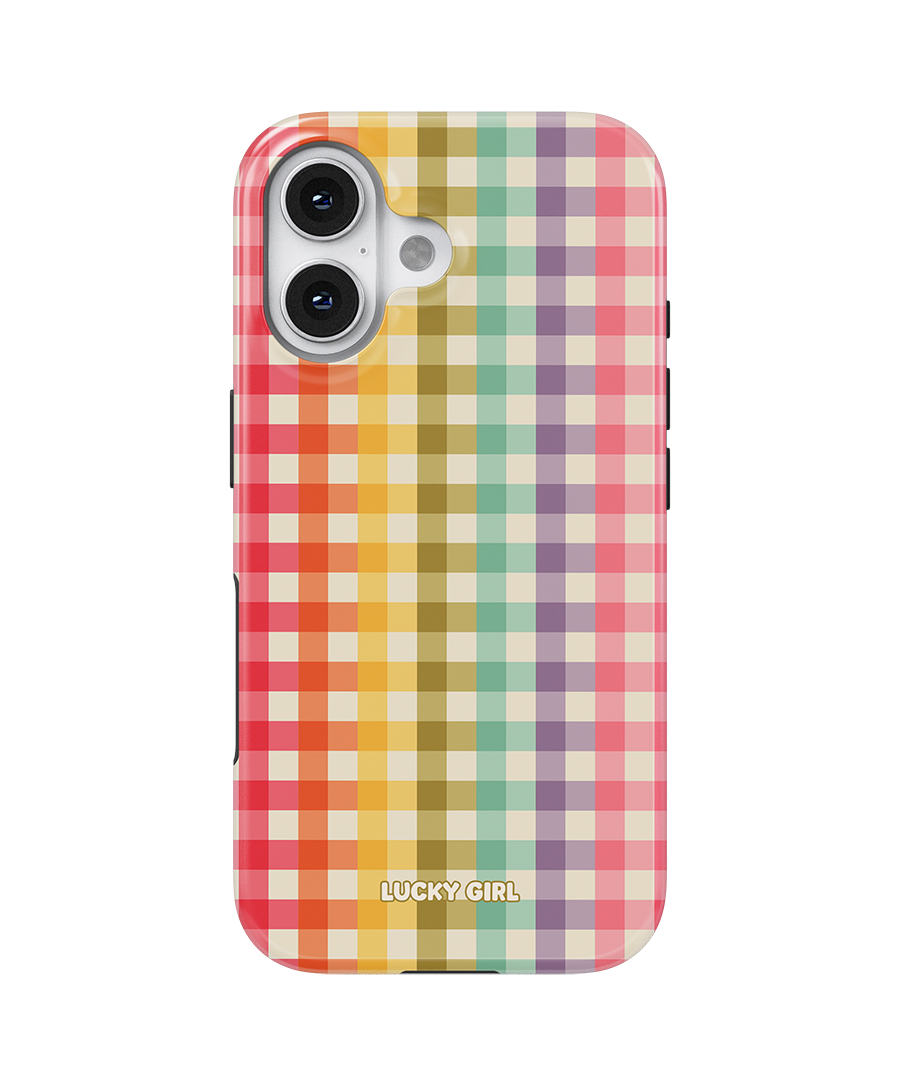 Rainbow Gingham Phone Case