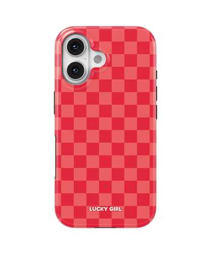 Vermillion Checkers Phone Case